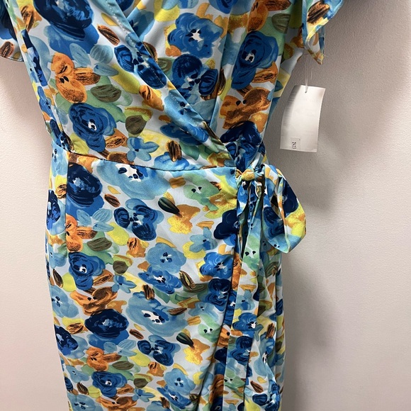 NWOT - Anna Kay Blue Wrap Dress, Size M/L. Never worn, excellent condition. - Picture 2 of 8